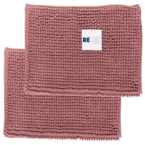 Kit 2 Tapetes Microfibra Antiderrapante Camesa 58X38 cm