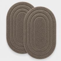 Kit 2 Tapetes Ovais Bella Casa Premium Maciez, Absorção e Elegância Para Banheiro Medidas 40cm x 60cm Kit 2 Tapetes Ovais Bella Casa Premium Maciez, Absorção e Elegância Para Banheiro Medidas 40cm x 60cm