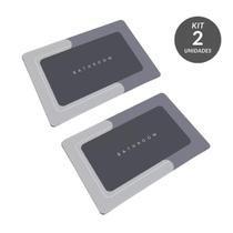 Kit 2 Tapetes Para Banheiro Antiaderentes Mágicos