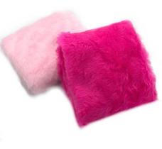 Kit 2 Tapetes Pelúcia Para Manicure Unhas Rosa Pink/Claro