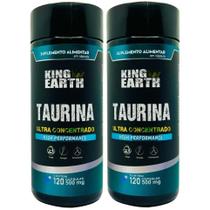 Kit 2 Taurina 500mg 240 Cápsulas - King Earth