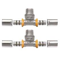 Kit 2 Te Tee Gás Encanado 16Mm Rm 1/2'' Pex Multicamadas