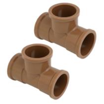 Kit 2 tee soldavel 50mm amanco 11838