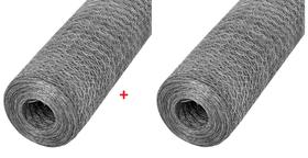 Kit 2 Tela Galinheiro Galvanizada Grossa Trançada Fio 22 1.8m x 50m Betools Kit 2 Tela Galinheiro Galvanizada Grossa Trançada Fio 22 1.8m x 50m Betools