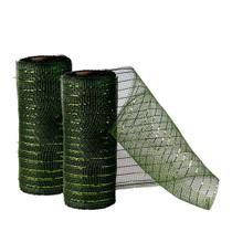 Kit 2 Telas Decorativa Natal Malha Tule Sisal Verde Fosco Premium 15cm x 5 metros Kit 2 Telas Decorativa Natal Malha Tule Sisal Verde Fosco Premium 15cm x 5 metros