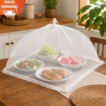 Kit 2 Telas Protetoras de Alimentos 45x45cm Dobrável Anti Insetos Moscas para Mesa Cozinha Churrasco e Frutas Kit 2 Telas Protetoras de Alimentos 45x45cm Dobrável Anti Insetos Moscas para Mesa Cozinha Churrasco e Frutas