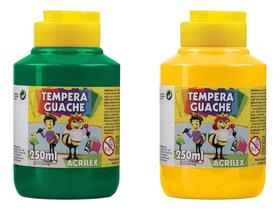 Kit 2 TEMPERA GUACHE Acrilex - 250ml - VERDE e AMARELO - 02025511 / 02025505 Kit 2 TEMPERA GUACHE Acrilex - 250ml - VERDE e AMARELO - 02025511 / 02025505