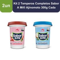 Kit 2 Temperos Completos Sabor A Mi Ajinomoto 300g Cada Com Pimenta e Sem Pimenta