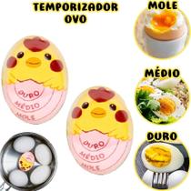 Kit 2 Temporizador Termômetro Ovo Cozido Timer Egg Kit 2 Temporizador Termômetro Ovo Cozido Timer Egg