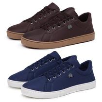 Kit 2 Tênis Casual Masculino Slim Estiloso Confortável