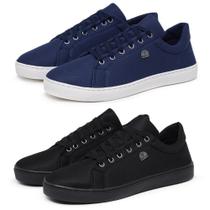 Kit 2 Tênis Casual Masculino Slim Estiloso Confortável
