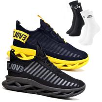 Kit 2 Tênis Easy Style Unissex Evoltenn Solado Trançado Moderno + Meia Kit 2 Tênis Easy Style Unissex Evoltenn Solado Trançado Moderno + Meia