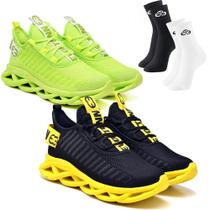 Kit 2 Tênis Easy Style Unissex Evoltenn Solado Trançado Moderno + Meia