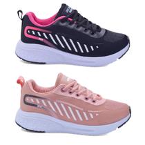 Kit 2 Tenis Feminino Academia Caminhada Corrida Confort Kit 2 Tenis Feminino Academia Caminhada Corrida Confort