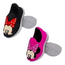 Kit 2 Tênis Feminino Calce Fácil Infantil Menina Com Personagem