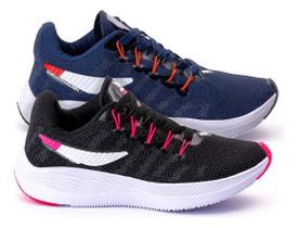 Kit 2 Tênis Feminino Esportivo Academia Treino Corrida Leve Macio Casual Kit 2 Tênis Feminino Esportivo Academia Treino Corrida Leve Macio Casual