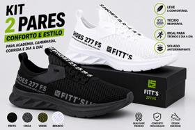 Kit 2 Tênis Feminino Esportivo Confortável Respirável Academia Caminhada Dia a Dia Casual Kit 2 Tênis Feminino Esportivo Confortável Respirável Academia Caminhada Dia a Dia Casual