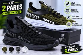 Kit 2 Tênis Feminino Esportivo Confortável Respirável Academia Caminhada Dia a Dia Casual Kit 2 Tênis Feminino Esportivo Confortável Respirável Academia Caminhada Dia a Dia Casual
