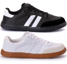 Kit 2 tenis feminino masculino retrô confortável estiloso unissex casual moderno macio leve urbano Kit 2 tenis feminino masculino retrô confortável estiloso unissex casual moderno macio leve urbano