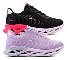 Kit 2 Tenis Feminino Treino Confortavel Macio Leve Academia Caminhada Esportes Corrida Dia a Dia