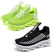 Kit 2 Tênis Infantil Menino Confortavel Preto e Verde Kit 2 Tênis Infantil Menino Confortavel Preto e Verde