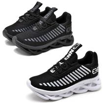 Kit 2 Tênis Infantil Menino Confortavel Preto Kit 2 Tênis Infantil Menino Confortavel Preto