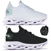 Kit 2 Tênis Masculino Academia Caminhada Corrida Adaption Limited + Relógio