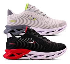Kit 2 Tênis Masculino Academia Corrida Treino Confortavel