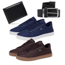 Kit 2 Tênis Masculino Casual + Cinto + Carteira Social Kit 2 Tênis Masculino Casual + Cinto + Carteira Social