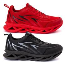 Kit 2 Tenis Masculino Casual E Esportivo Macio Confortável Caminhada Academia Dia a Dia