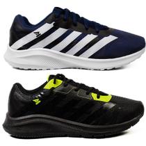 Kit 2 Tenis Masculino esportivo confortável academia novo leve original oldsen Intense Kit 2 Tenis Masculino esportivo confortável academia novo leve original oldsen Intense