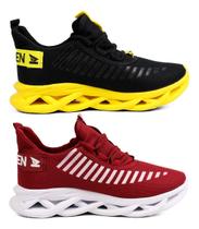 Kit 2 Tenis Masculino Esportivo exercício funcional Academia Caminhada