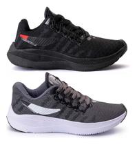 Kit 2 Tenis Masculino Esportivo Leve Conforto Modelo Running Academia Caminhada