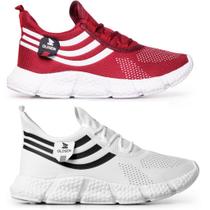 Kit 2 Tênis Masculino Esportivo Treino Academia Caminhada