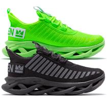 Kit 2 - Tênis Masculino Jaguar Oldsen Academia Corrida Fitness Kit 2 - Tênis Masculino Jaguar Oldsen Academia Corrida Fitness
