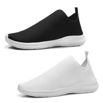 Kit 2 Tênis Meia Feminino Casual Leve Moderno Caminhada Academia