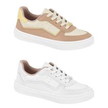 Kit 2 Tênis Moleca 5796 Feminino Estiloso e Leve Casual Kit 2 Tênis Moleca 5796 Feminino Estiloso e Leve Casual