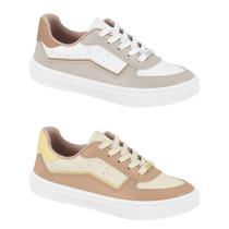 Kit 2 Tênis Moleca Feminino Casual e Versátil Confortável