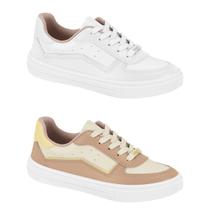 Kit 2 Tênis Moleca Feminino Casual e Versátil Confortável