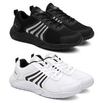 Kit 2 Tênis Run Masculino Esportivo Academia Dia A Dia