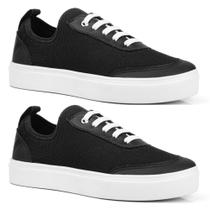 Kit 2 Tênis Sapatênis Casual Masculino Feminino Cano Baixo Leve Confortável