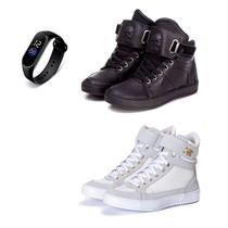 Kit 2 Tênis Sneaker Fitness Feminino Botinha Academia + Relógio Kit 2 Tênis Sneaker Fitness Feminino Botinha Academia + Relógio