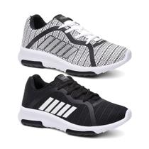 Kit 2 Tênis Spt Masculino Esportivo Leve Macio Confortável Estiloso Treino Academia Corrida Caminhad