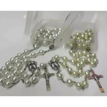 Kit 2 Terço Pérolas Nossa Senhora Aparecida Caixinha M3
