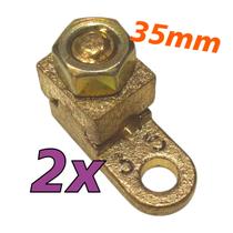 Kit 2 Terminal de Pressão Sapata Botinha para Cabo 35mm Reforçado