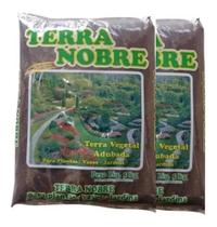 KIT 2 Terra Nobre Vegetal 5kg Preta e Vermelha Jardim Plantas Horta