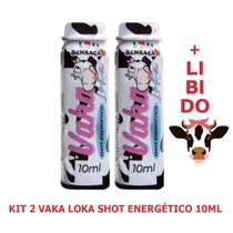 Kit 2 Tesão de Vaca Loka Shot Energético 10ml Loka Sensação