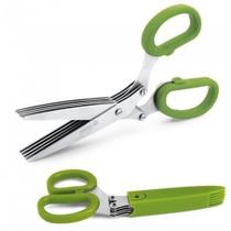 KIT 2 Tesoura 5 Laminas Picotar Ervas Temperos Legumes Profissional KIT 2 Tesoura 5 Laminas Picotar Ervas Temperos Legumes Profissional