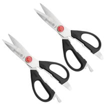 Kit 2 Tesouras de Cozinha 21,5cm Inox Desmontável Multiuso Culinária Preta Mundial
