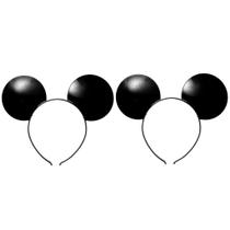 Kit 2 Tiara Arquinho de Orelhas do Tipo Mickey para Festa infantil Aniversário Unissex